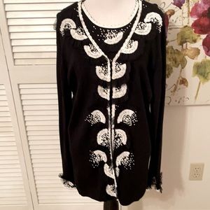 two-piece set handmade with pearls and chiffon